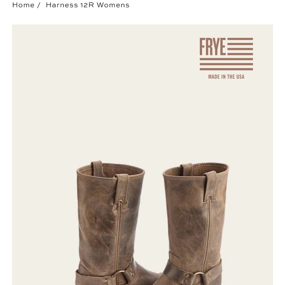 FRYE Harness 12R Women’s Leather Mid-Calf Boots Color: Smoke Size: 9 M - Picture 5 of 12
